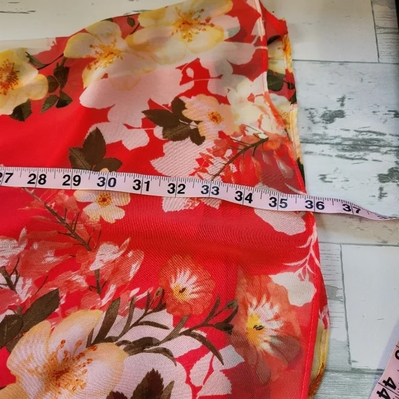 Vince Camuto Sleeveless Floral Chiffon V-Neck Fit & Flare Dress Size 6 NWT - Picture 10 of 12